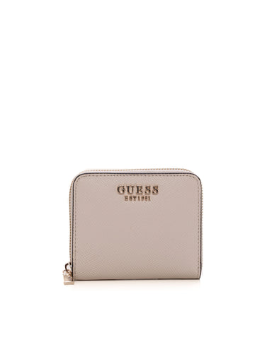 Guess Women's Laurel Ivory Zip Around Small Wallet