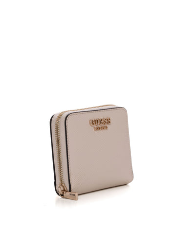 Guess Women's Laurel Ivory Zip Around Small Wallet