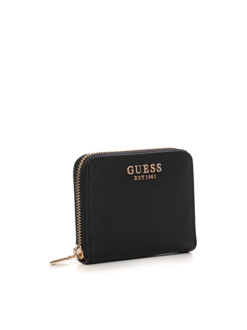 Small Laurel Wallet Black Guess Woman