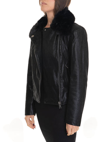 Giubbino biker Olivia jacket Nero Guess Donna