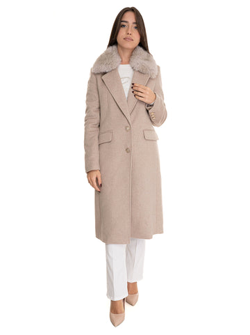 Cappotto in panno  Nancy  Naturale Guess Donna