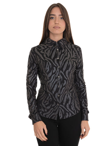 Camicia da donna Alizee animalier Nero Guess Donna