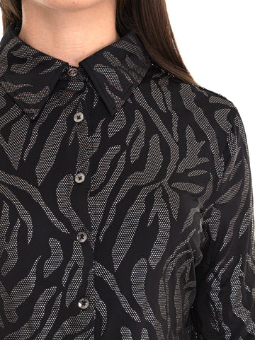 Camicia da donna Alizee animalier Nero Guess Donna