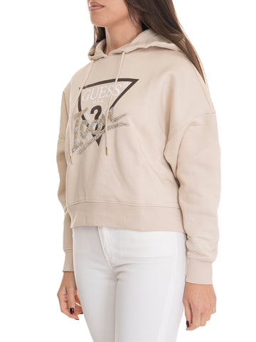 Guess Women's Hooded Icon Pearl Sweatshirt