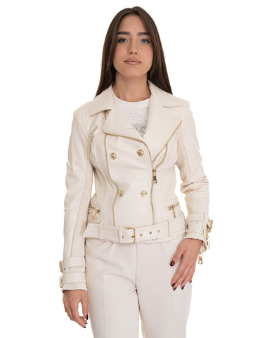 Giubbino biker Myla  Beige Guess Donna