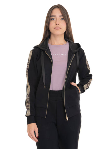 Felpa con cappuccio Nero Guess Donna