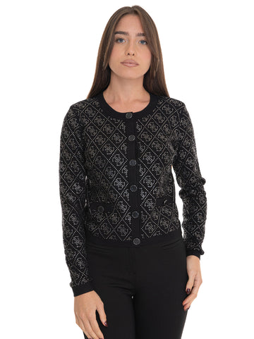 Cardigan corto  paige Nero Guess Donna