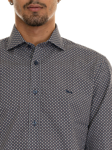 Camicia casual Blu Harmont & Blaine Uomo