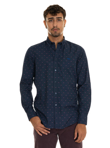 Camicia casual Blu Harmont & Blaine Uomo