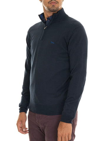 Pullover mezza zip Blu Harmont & Blaine Uomo