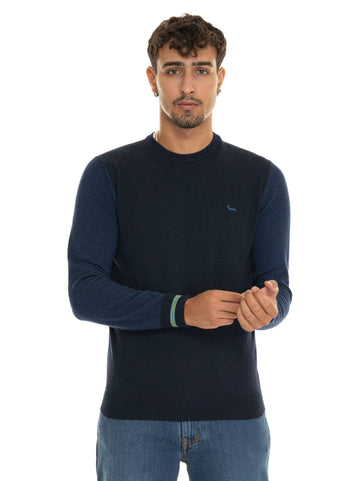 Pullover girocollo Blu Harmont & Blaine Uomo