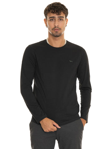 T-shirt girocollo Nero Harmont & Blaine Uomo