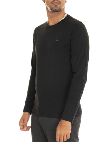 T-shirt girocollo Nero Harmont & Blaine Uomo