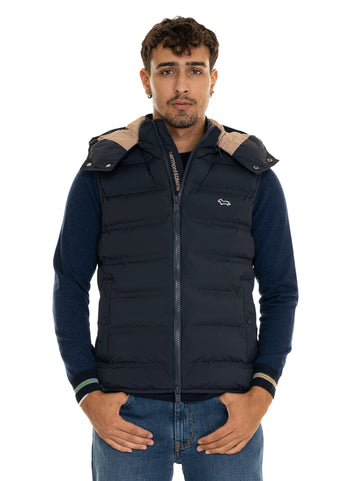 Gilet trapuntato Blu Harmont & Blaine Uomo