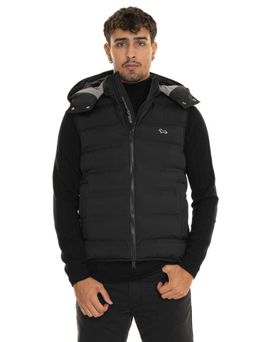 Gilet trapuntato Nero Harmont & Blaine Uomo