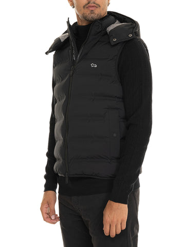 Gilet trapuntato Nero Harmont & Blaine Uomo