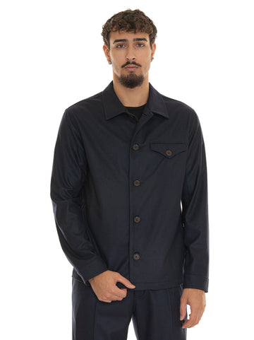 Hindustrie Men's Blue Overshirt