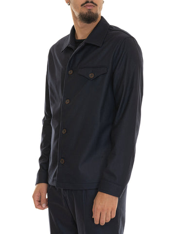 Overshirt Blu Hindustrie Uomo