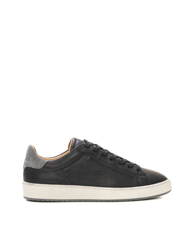 Hogan Men's H672 Black Leather Sneakers