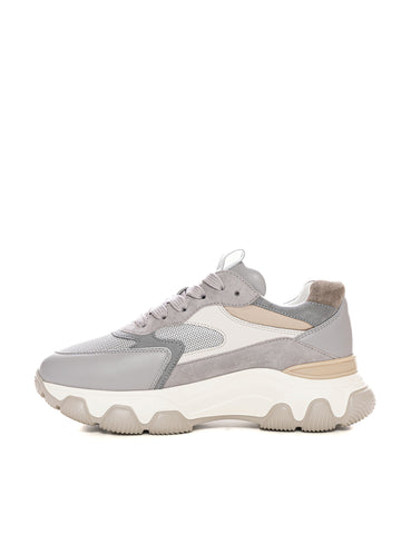 Sneakers con rialzo allacciata Hyperactive Grigio Hogan Donna