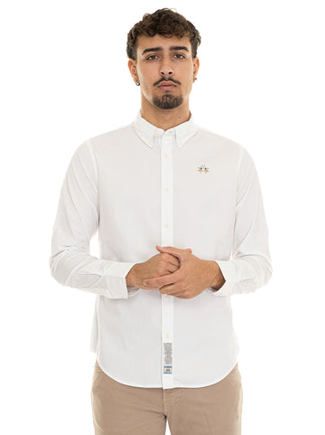 La Martina Men's White Long Sleeve Shirt