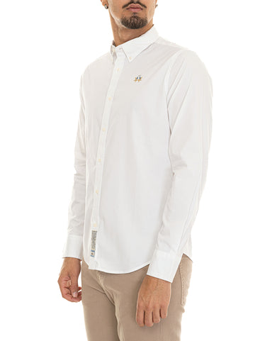 La Martina Men's White Long Sleeve Shirt