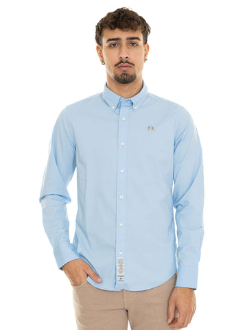 La Martina Men's Light Blue Long Sleeve Shirt