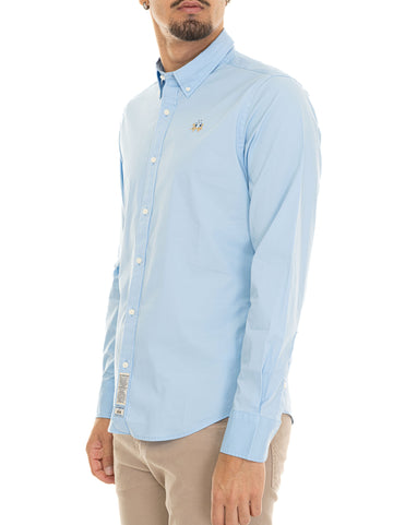 La Martina Men's Light Blue Long Sleeve Shirt