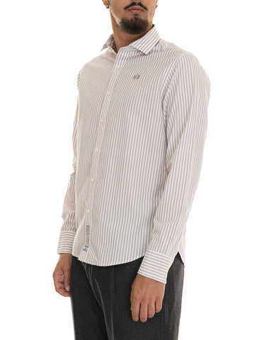 La Martina Men's Innocent Beige Long Sleeve Shirt