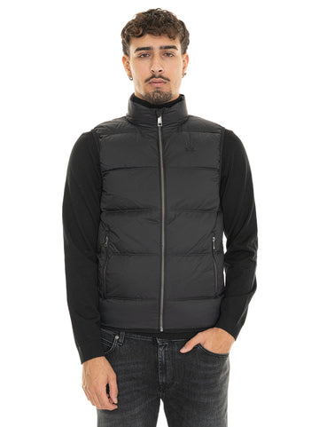 La Martina Men's Black Zipactonal Vest