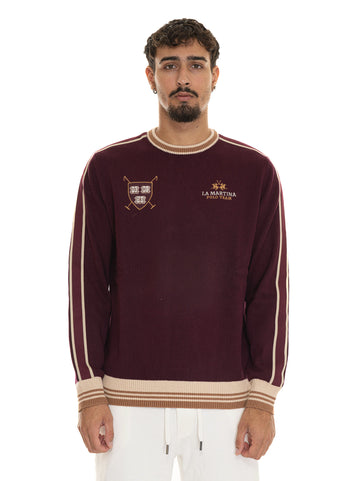 Crewneck zebulun harward Bordeaux La Martina Men's