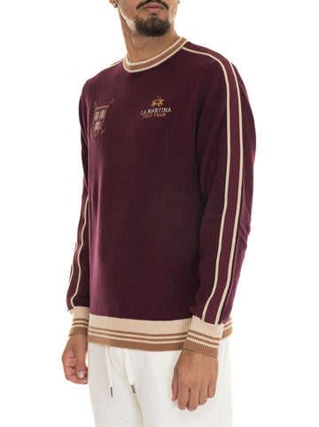 Crewneck zebulun harward Bordeaux La Martina Men's