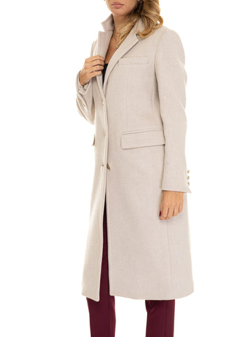 3 Button Coat Cream Liu Jo Women