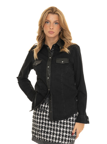 Camicia classica da donna Denim nero Liu Jo Donna