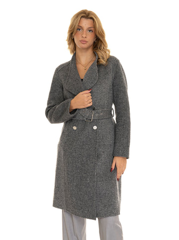 Cappotto doppio-petto Grigio Liu Jo Donna