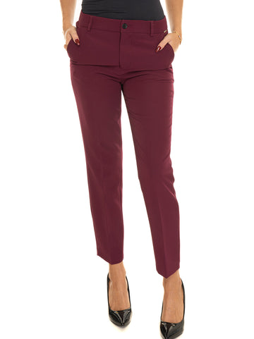 Liu Jo Women's Bordeaux Chino Trousers