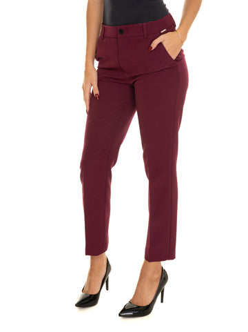 Liu Jo Women's Bordeaux Chino Trousers