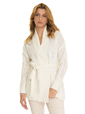 Liu Jo Women's Long Cardigan White