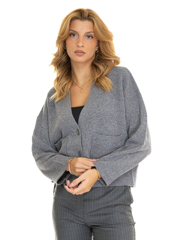 Cardigan bottoni Grigio Liu Jo Donna