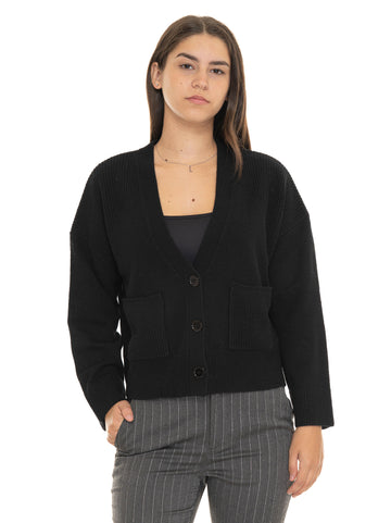 Cardigan bottoni Nero Liu Jo Donna