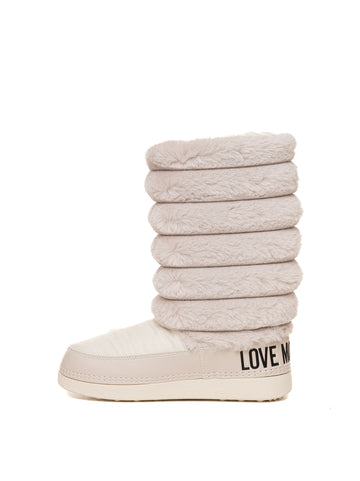 Stivale Bianco Love Moschino Donna