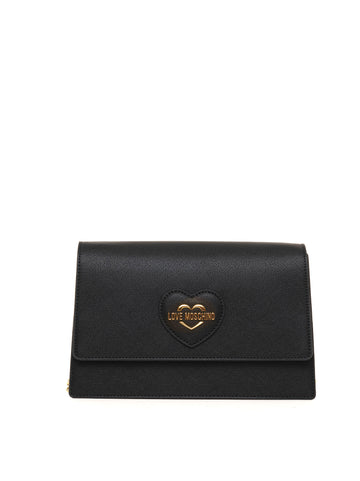 Borsa a tracolla con catena Nero Love Moschino Donna