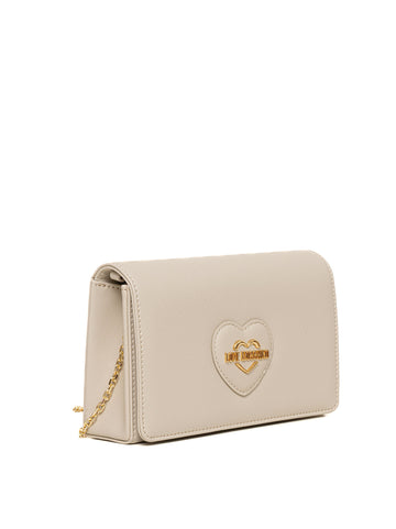 Borsa a tracolla Avorio Love Moschino Donna