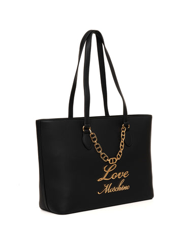 Black Love Moschino Women's shopping bag