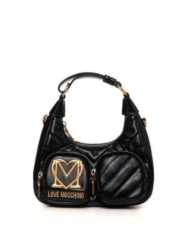 Half moon bag Black Love Moschino Woman