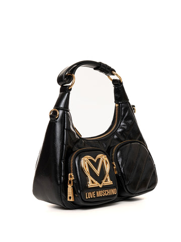 Half moon bag Black Love Moschino Woman