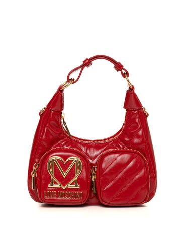 Borsa mezza luna Rosso Love Moschino Donna