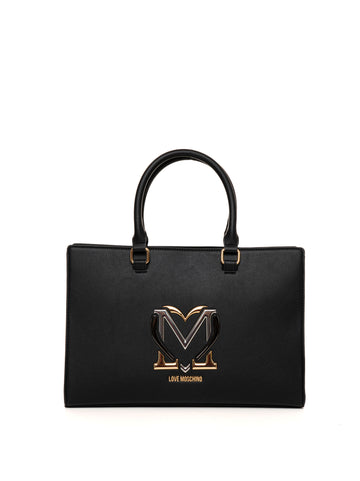 Borsa a mano Nero Love Moschino Donna