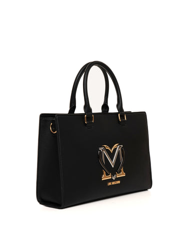 Borsa a mano Nero Love Moschino Donna