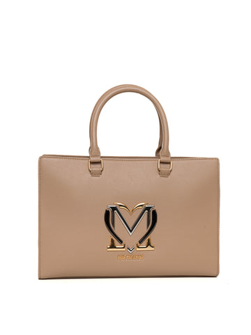 Borsa a mano Crema Love Moschino Donna